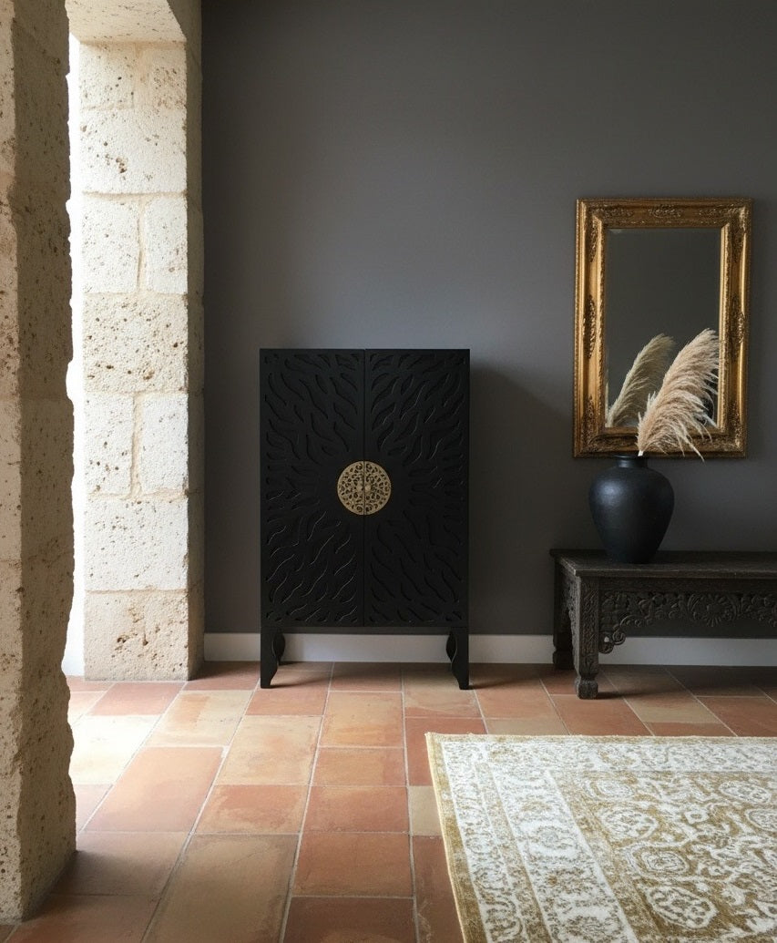 Armario tallado en madera de teca AM-14273