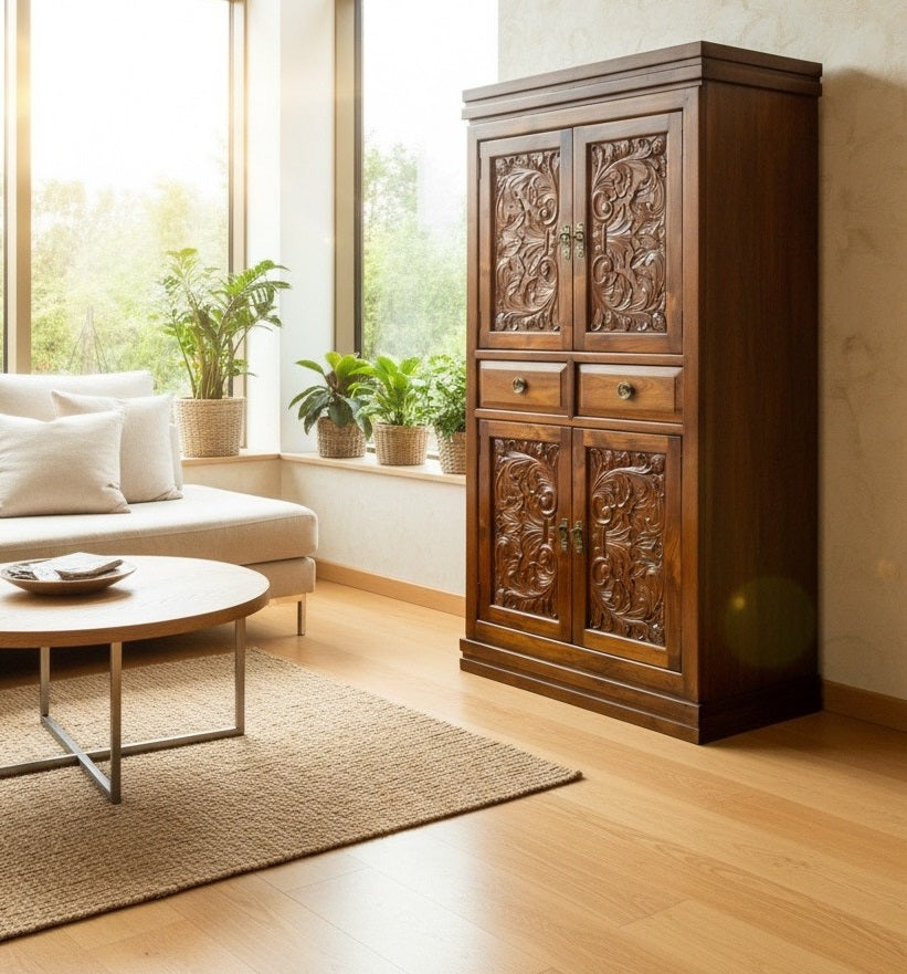 Armario estilo colonial-asiático en madera de teca AM-14264