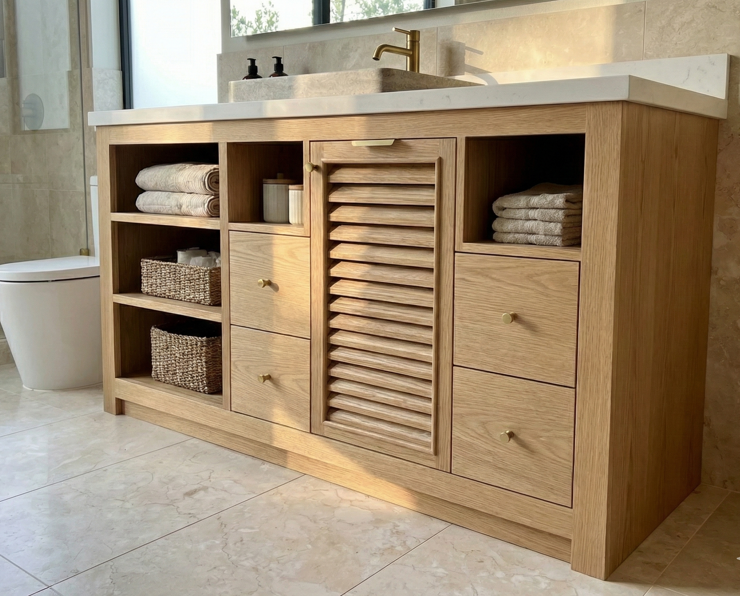 Mueble de Baño de teca artesanal estilo colonial asiático 02/26