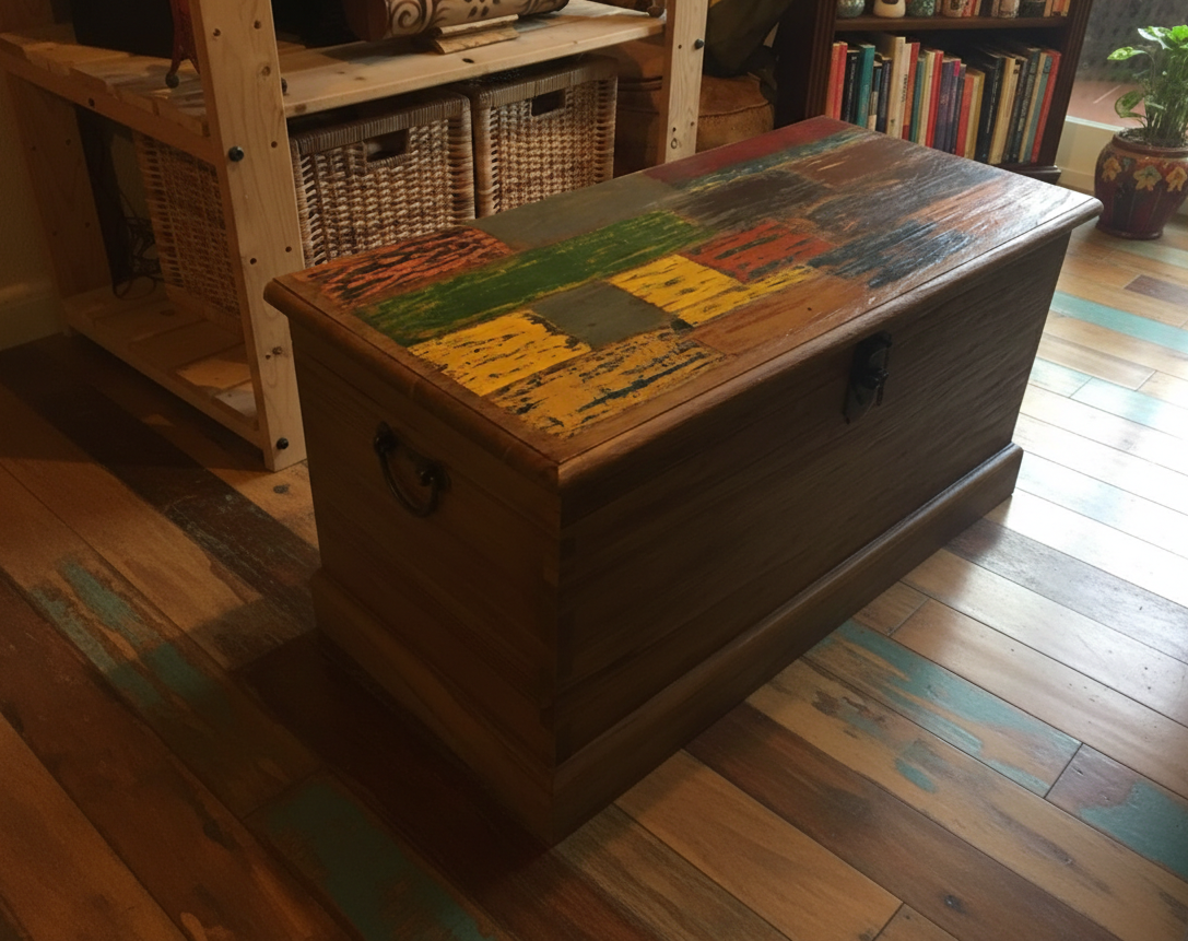 Baúl a medida teca tapa colores AM14/34