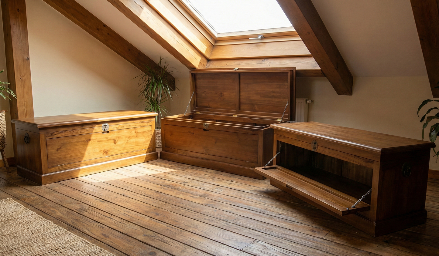 Baúl a medida teca apertura superior y frontal AM16/34