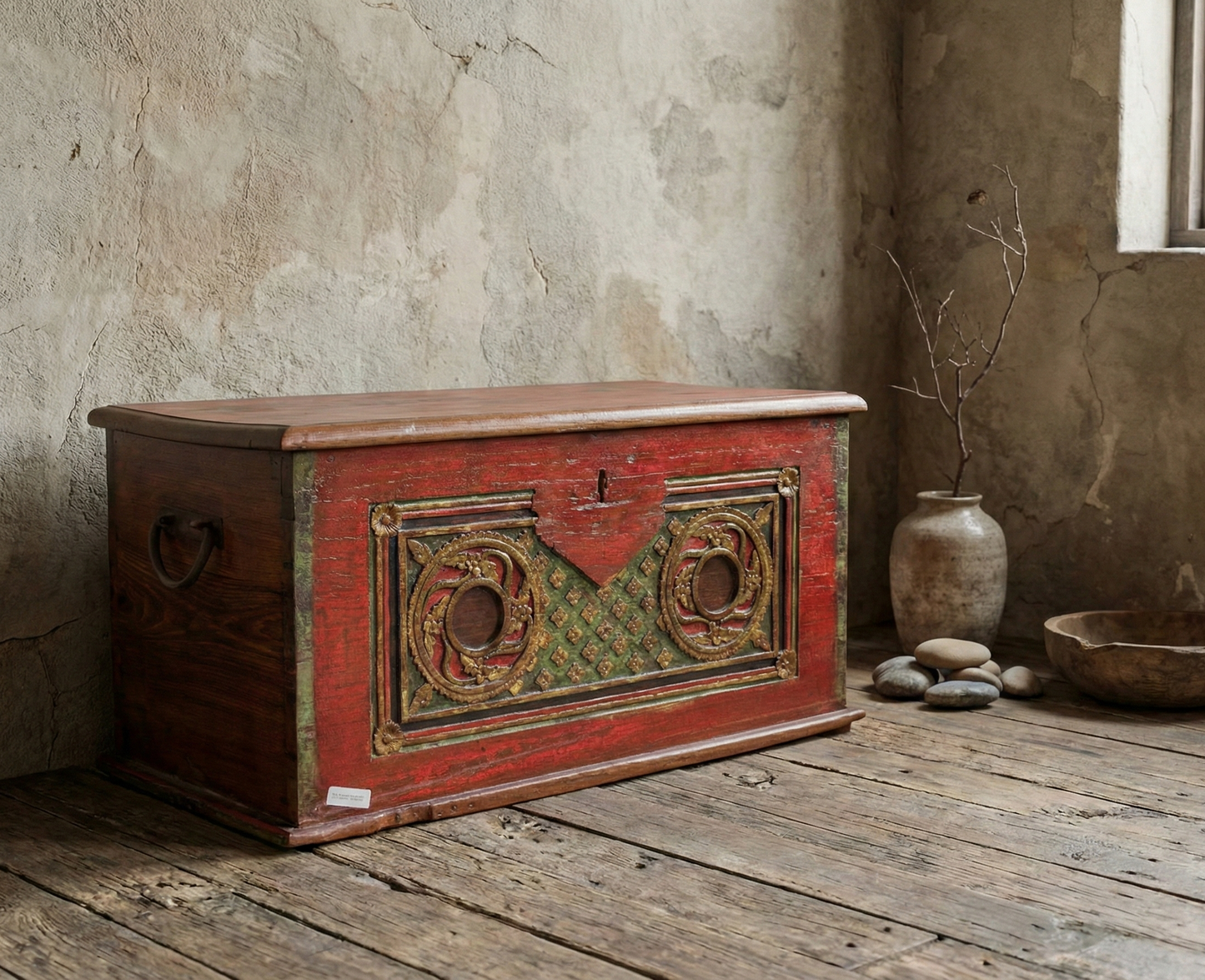 Baúl a medida teca tallado AM22/34