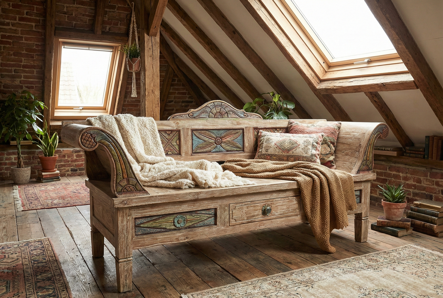 Banco colonial asiático a medida AM33/54