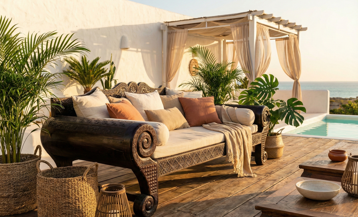 Banco étnico colonial asiático a medida AM43/54