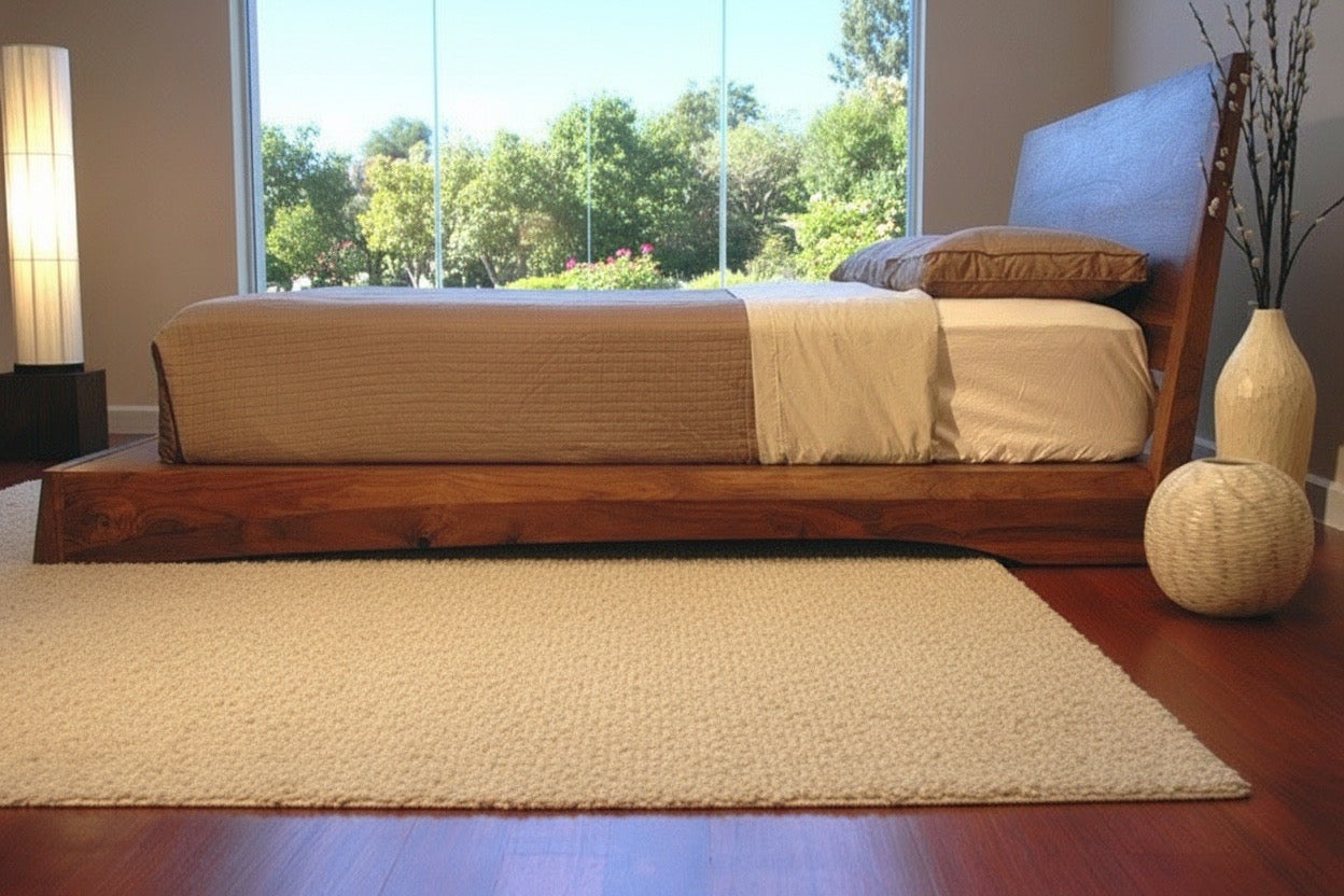 Cama colonial asiatica moderna a medida teca 02/61