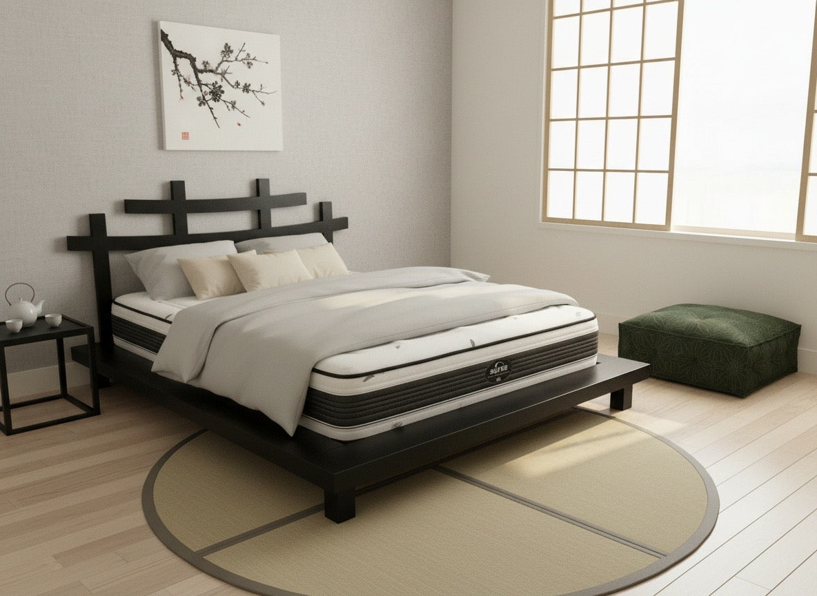 Cama asiatica a medida teca japonesa AM2103311340