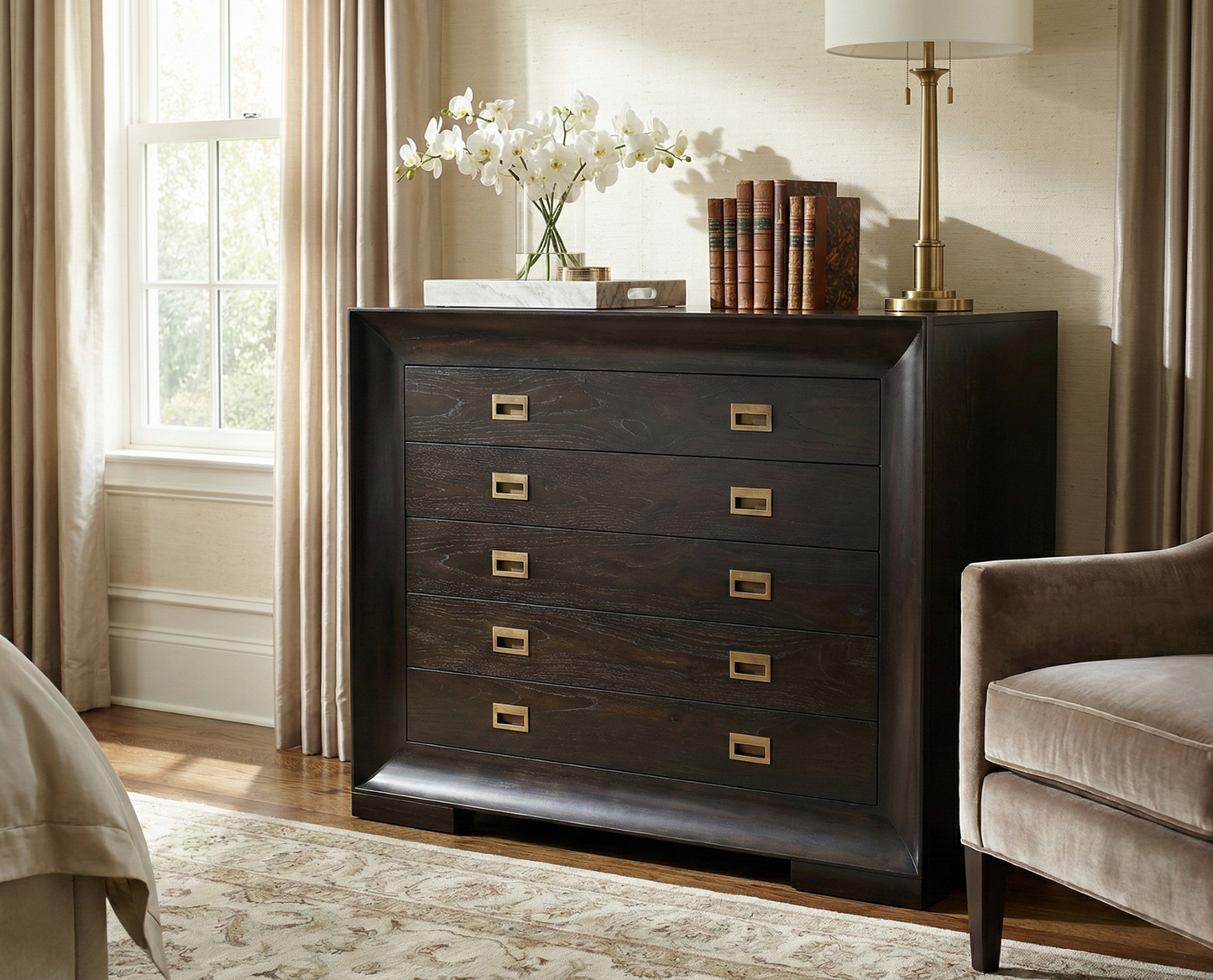 Cómoda colonial asiática a medida teca AM16/56