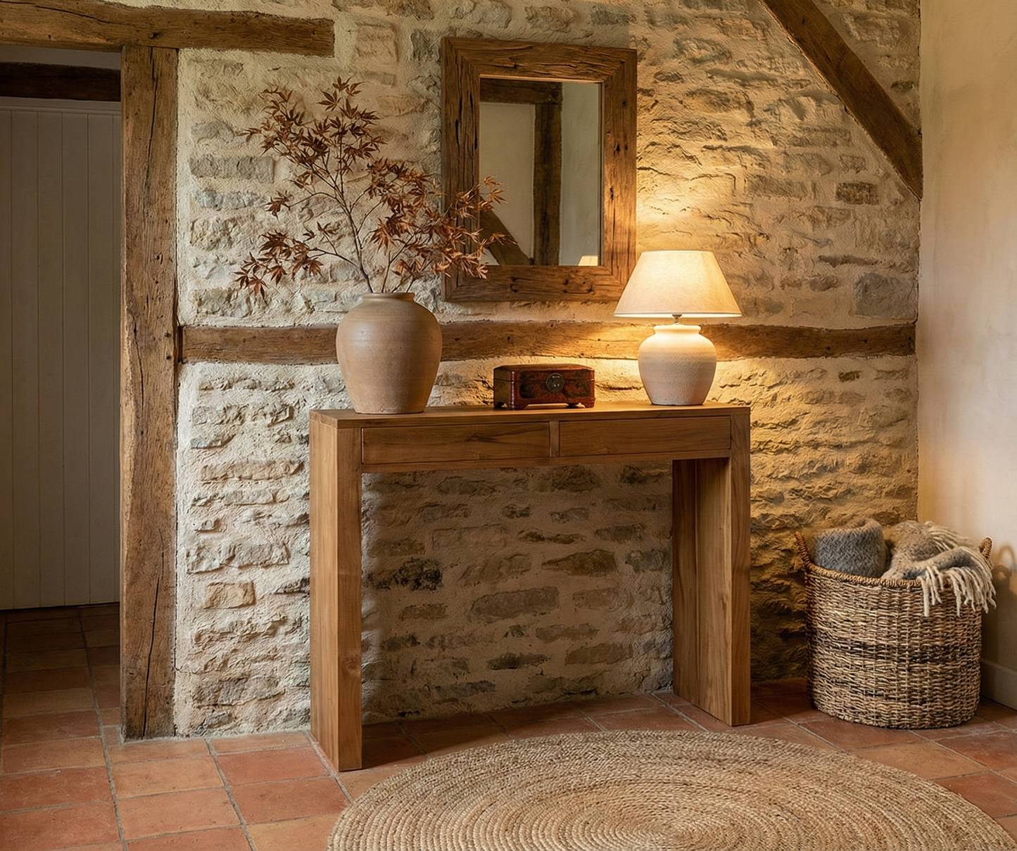 Consola colonial asiática a medida teca39/48