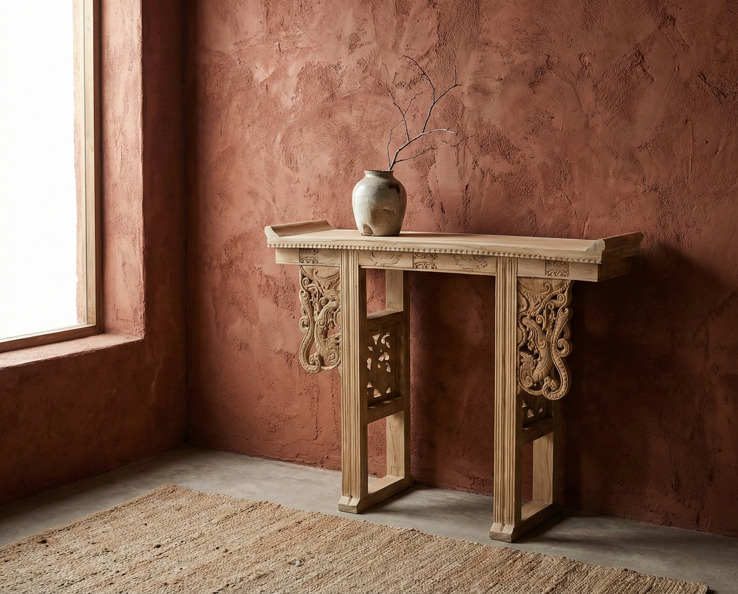 Consola Asiática colonial a medida teca AM2810241914