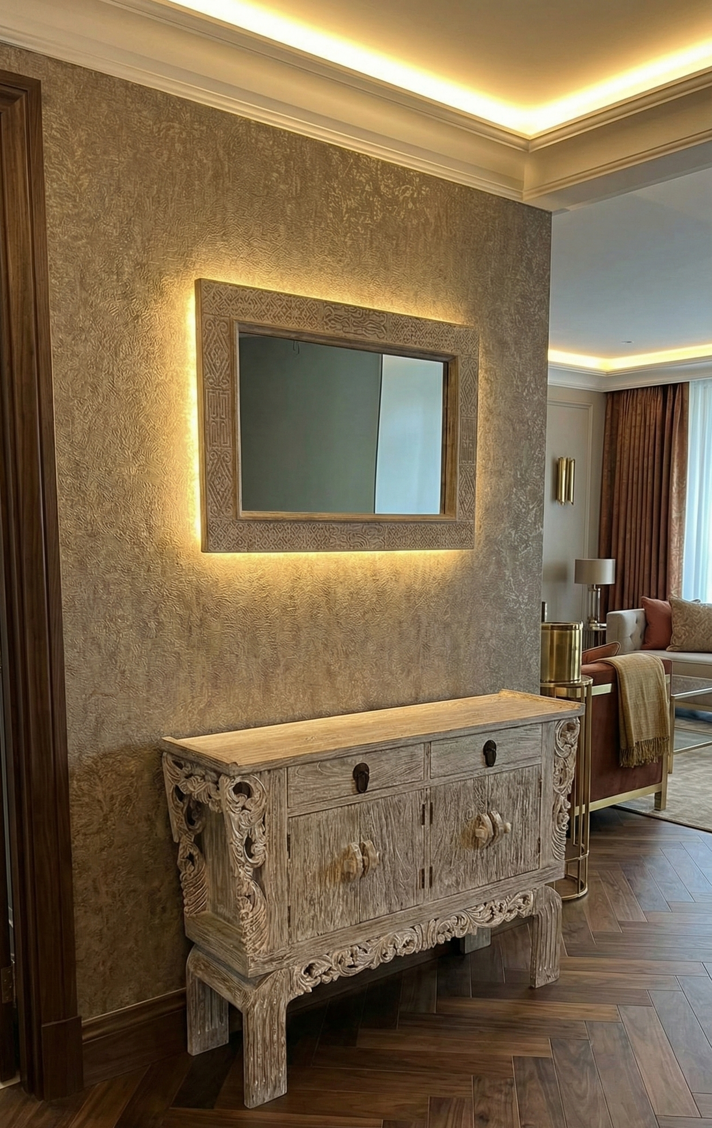 Consola colonial asiática a medida teca 33/48