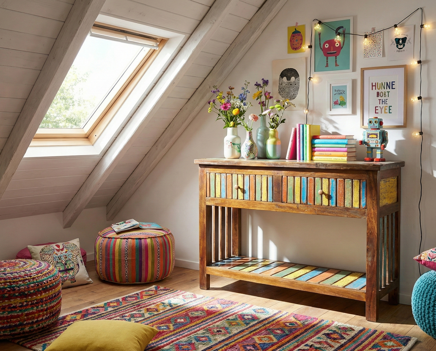 Consola colonial asiática a medida teca 02/48