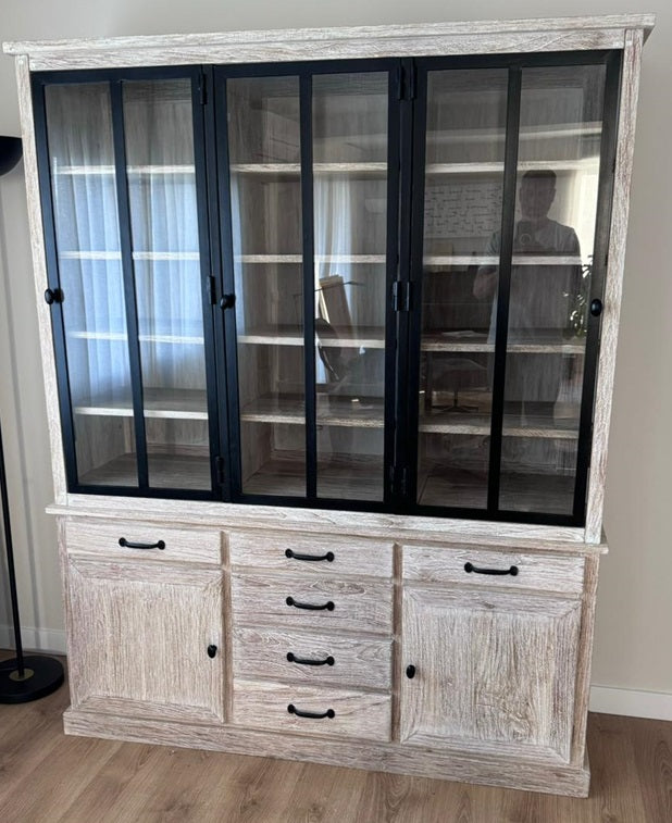 Vitrina a medida en madera de teca - AM-14382