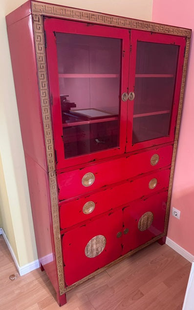 Vitrina colonial asiática a medida