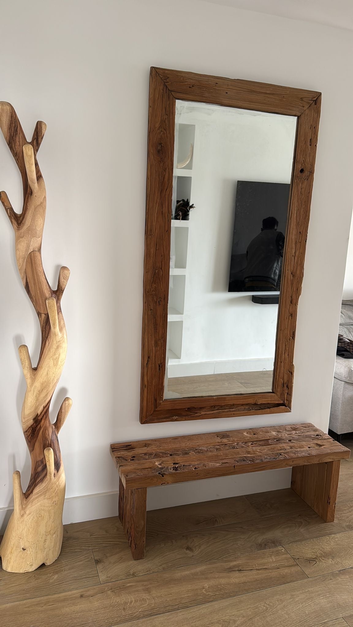 banco teca reciclada a medida