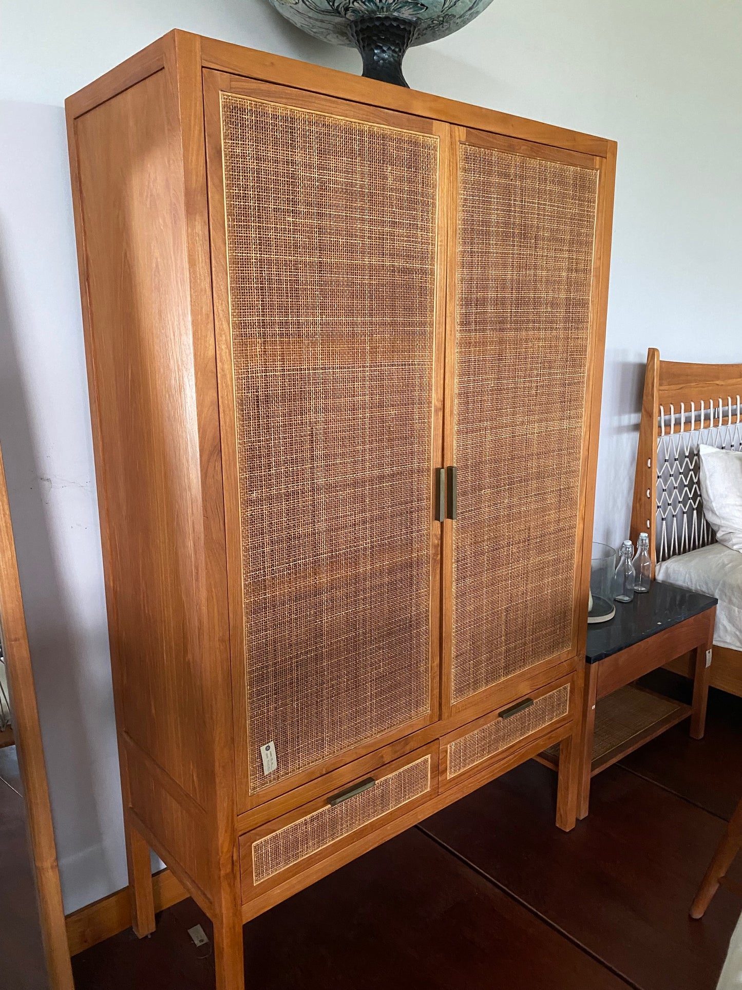 Armario teca y Fibras naturales, a medida AM202404111831