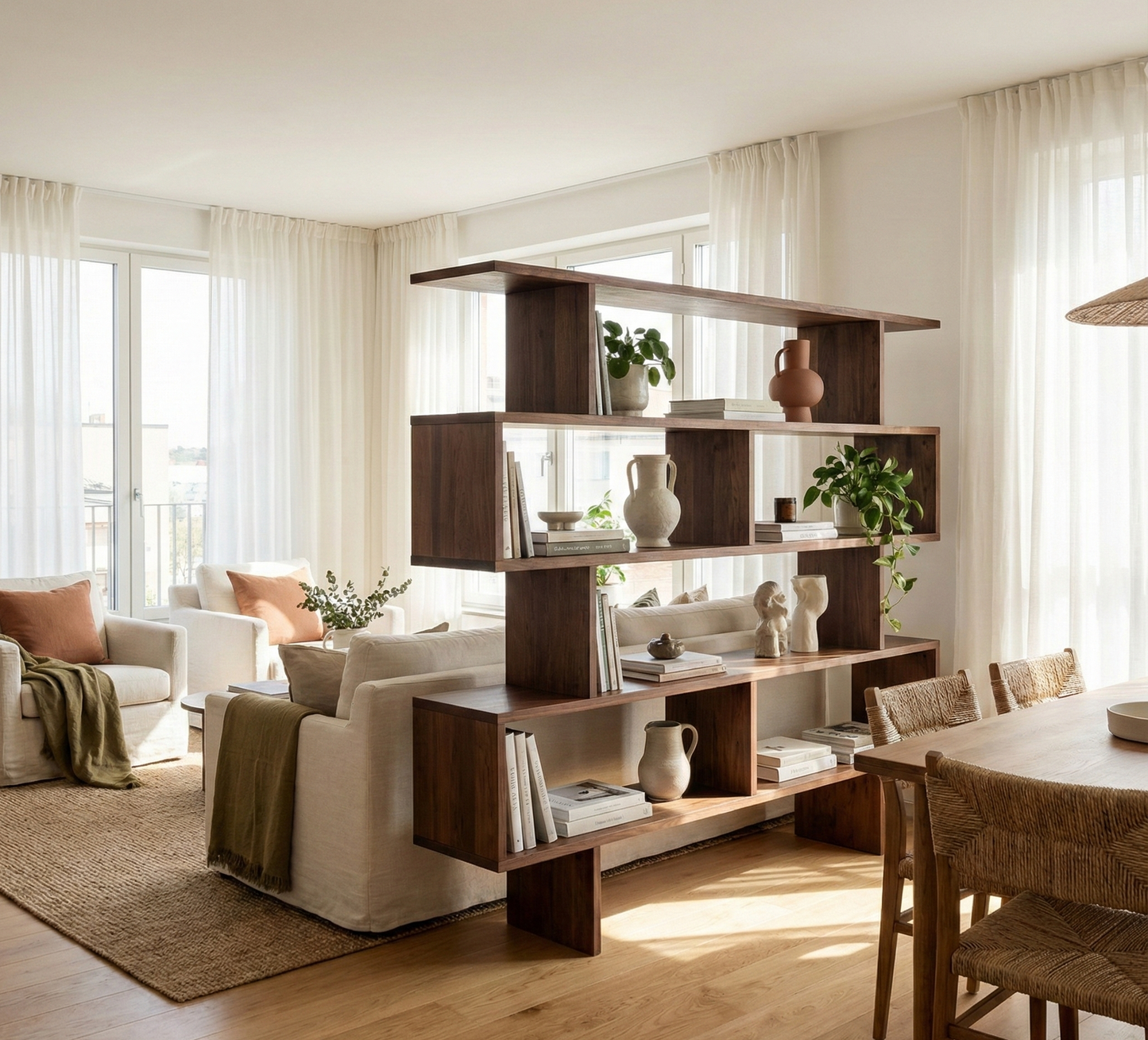 Librerías colonial asiática a medida teca 20/64