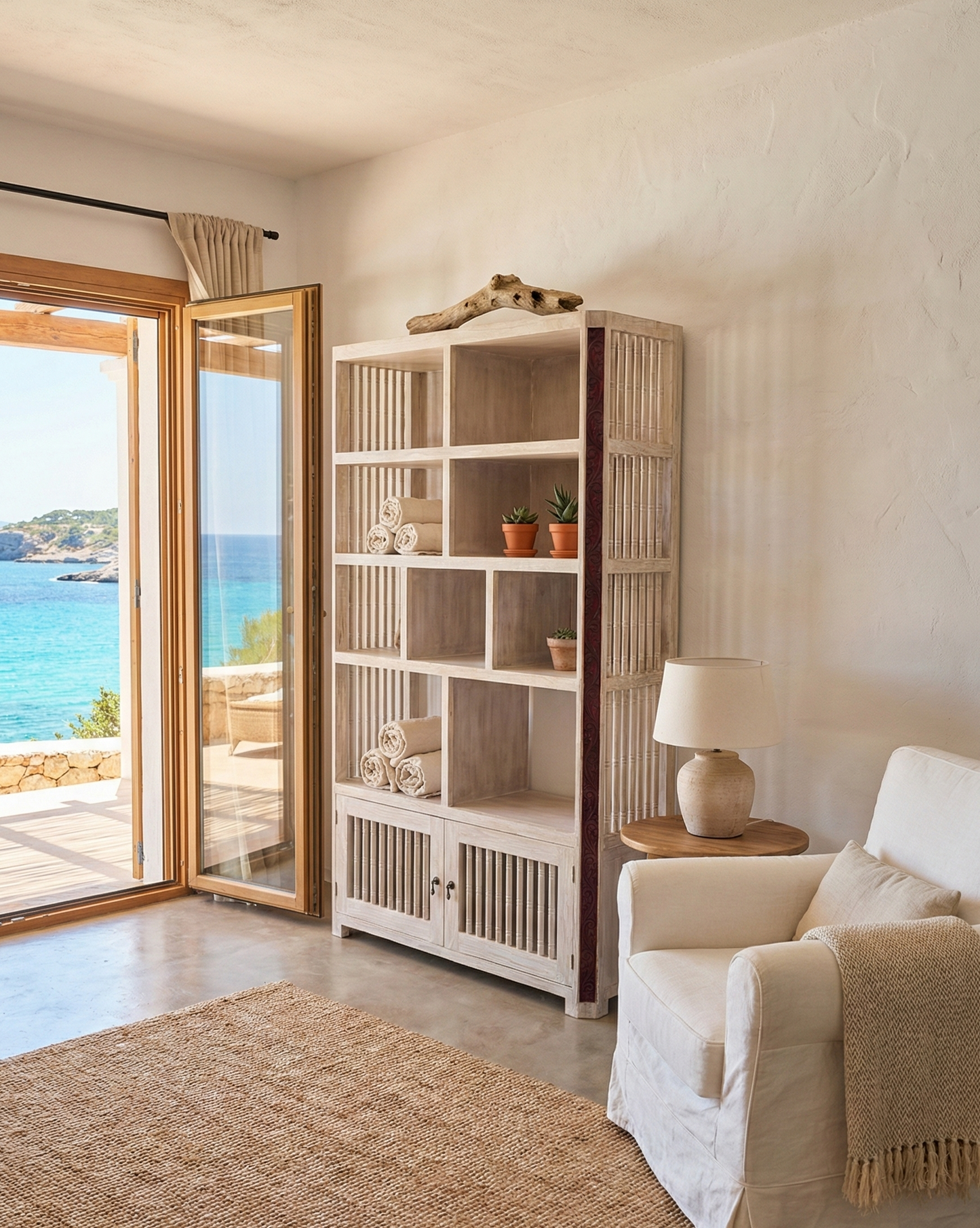 Librerías colonial asiática a medida teca 07/64