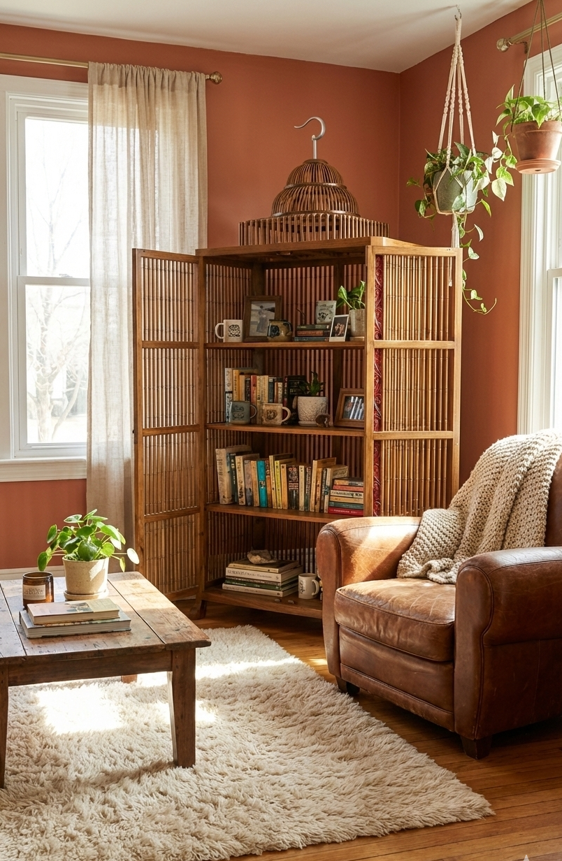 Librerías india colonial asiática a medida teca 14/64