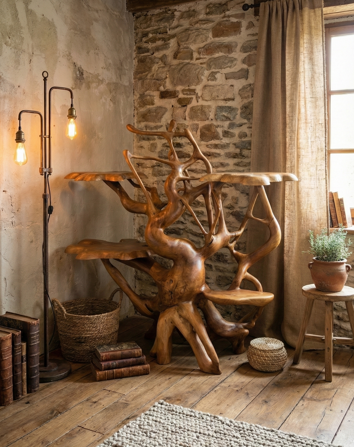 Librerías de raíz teca 58/64