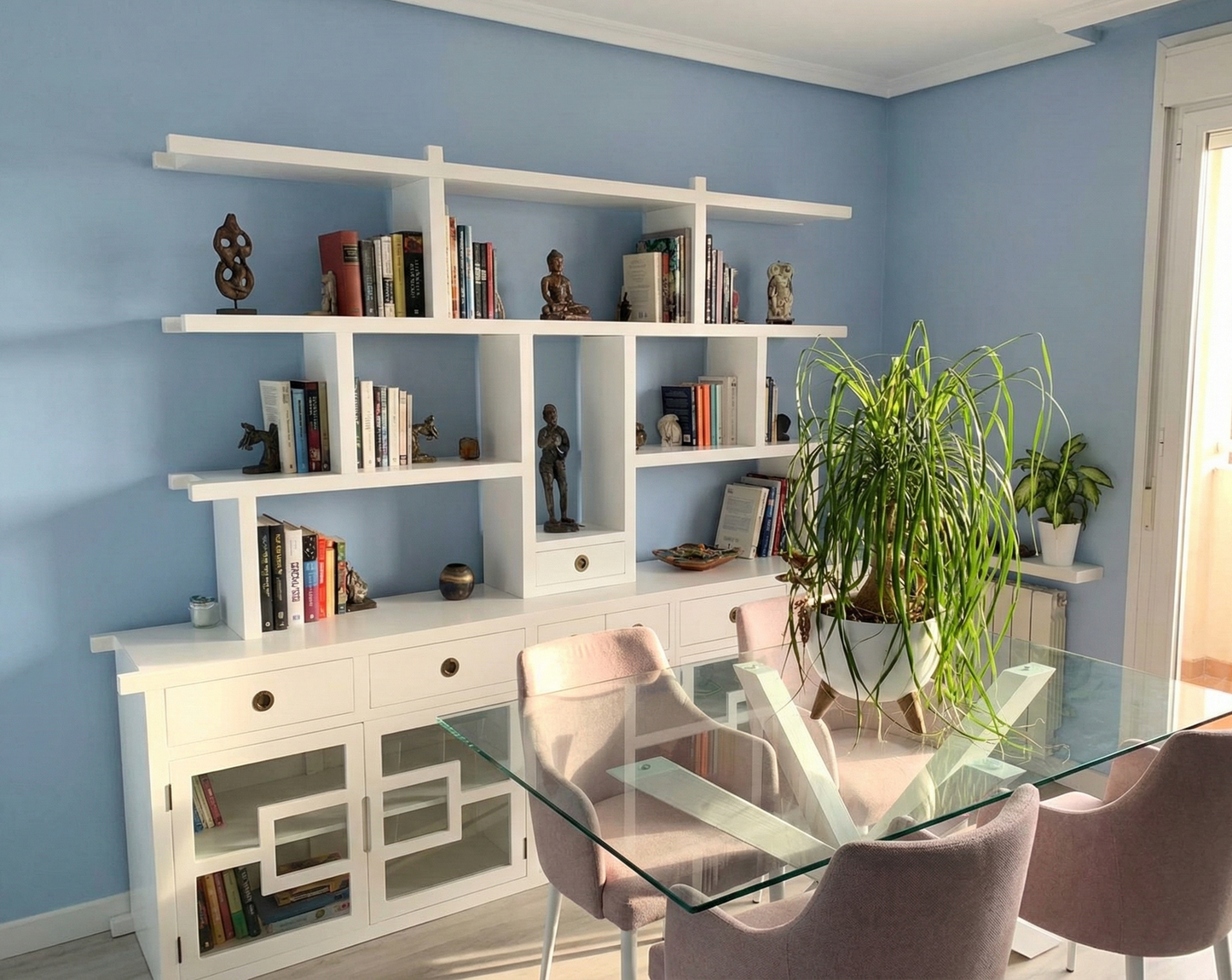 Librerías colonial asiática a medida teca 09/64