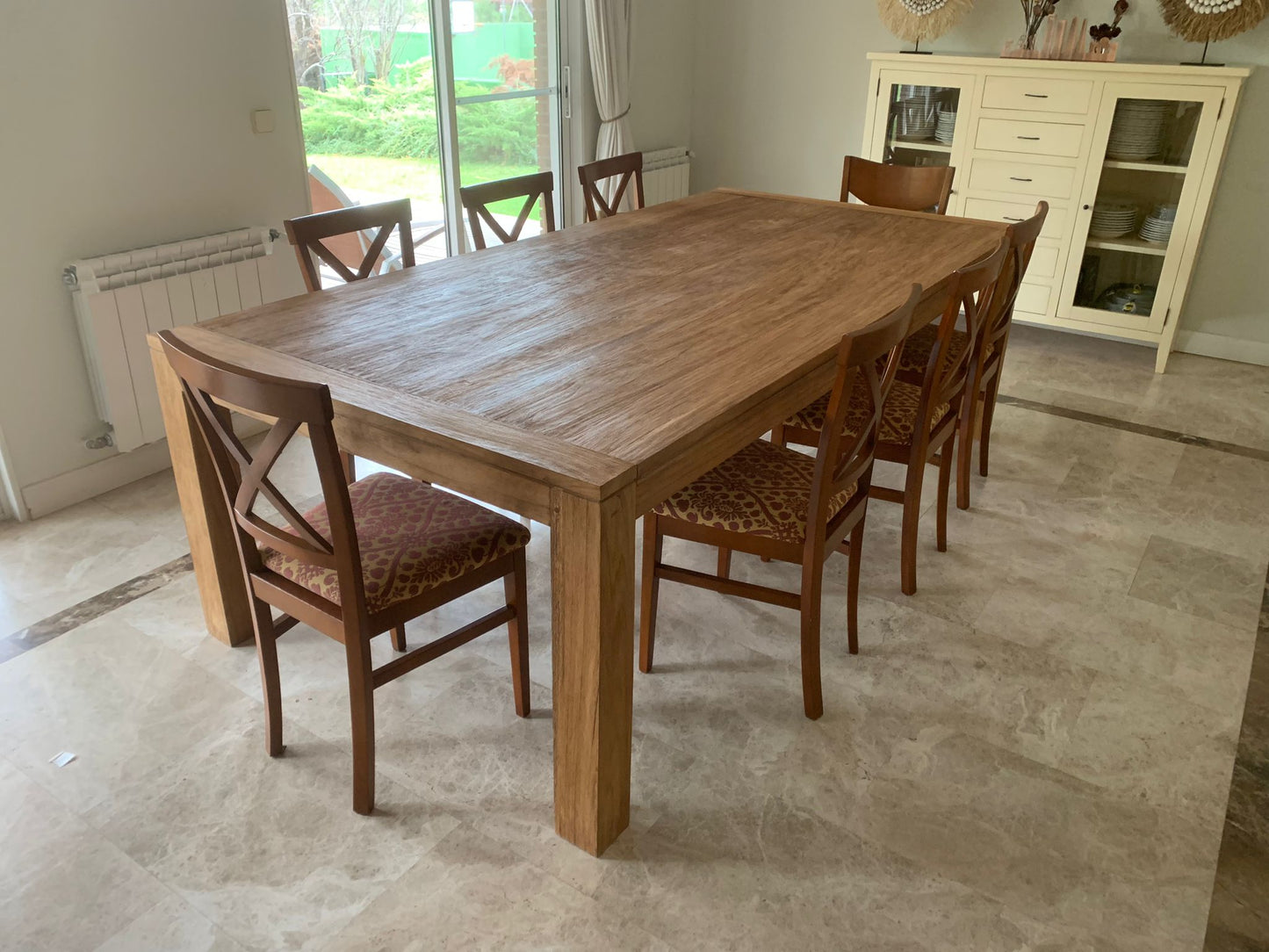 Mesa de comedor en madera de teca reciclada AM-13940