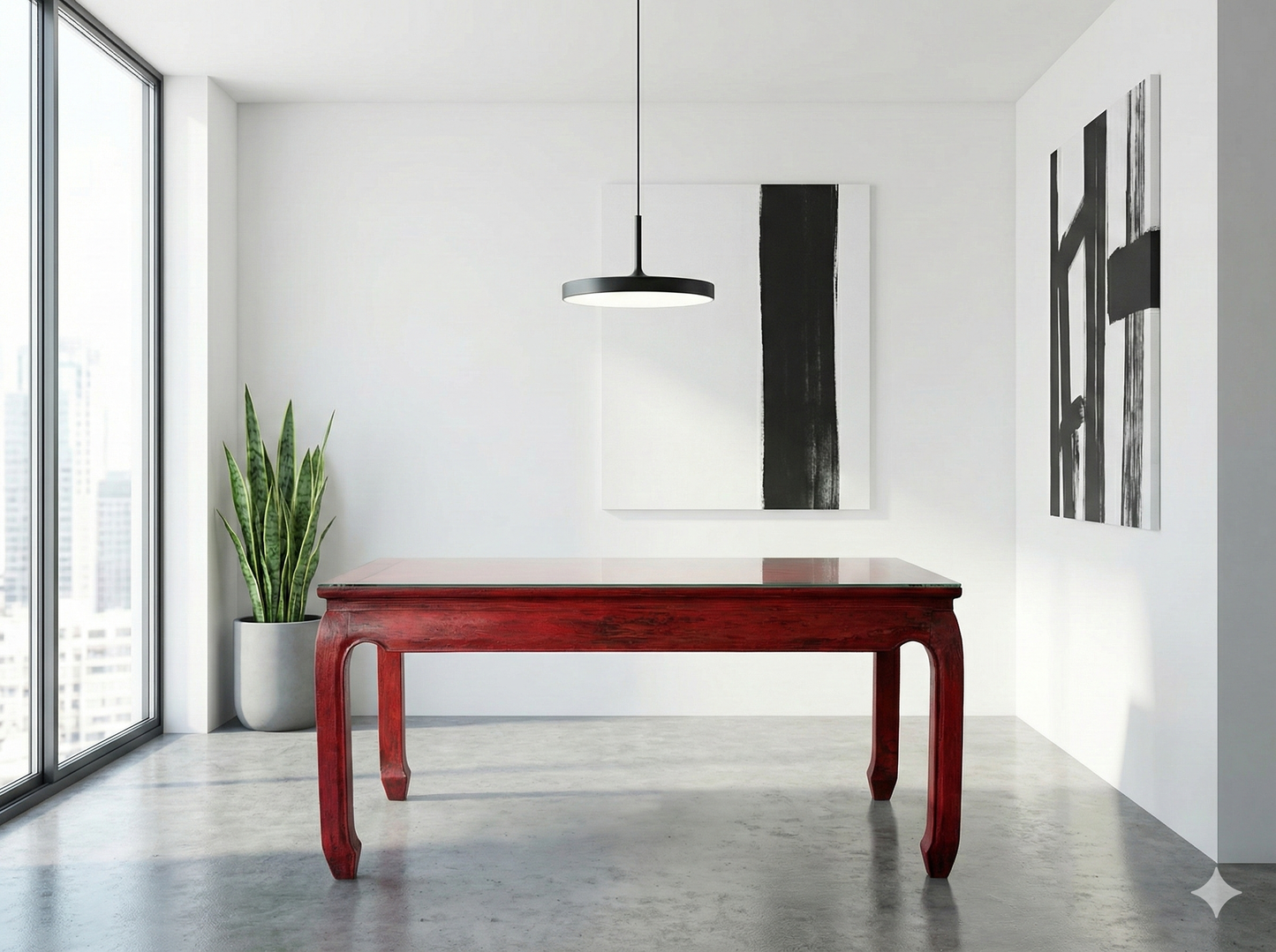 Mesas de comedor colonial asiática a medida fija o extensible teca 34/62