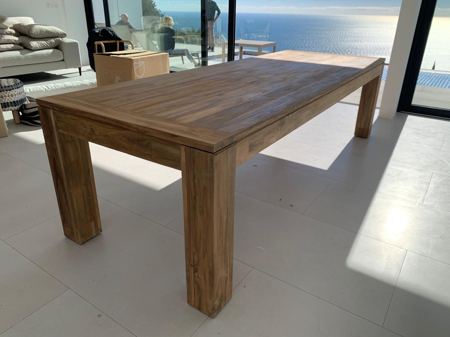 Mesa de comedor en madera de teca reciclada AM-13940