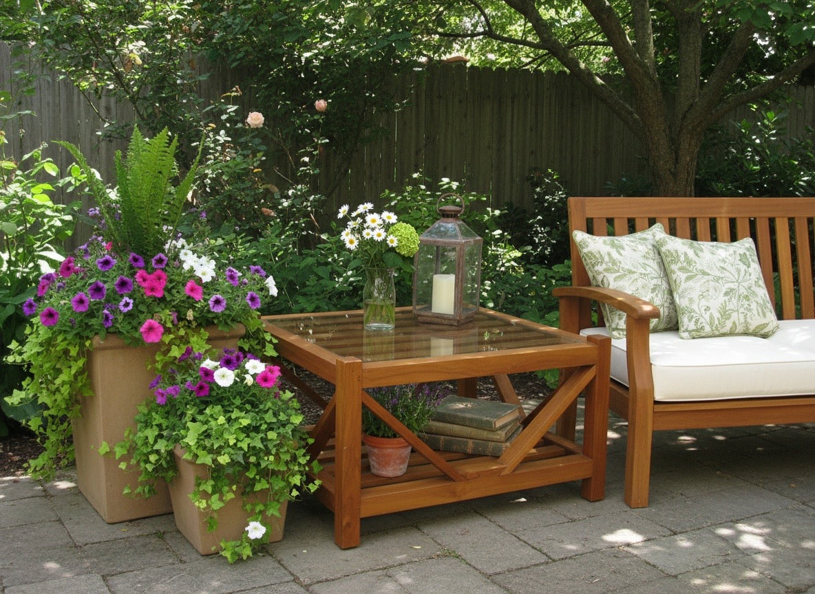 Mesas de centro colonial asiática a medida teca 27/85