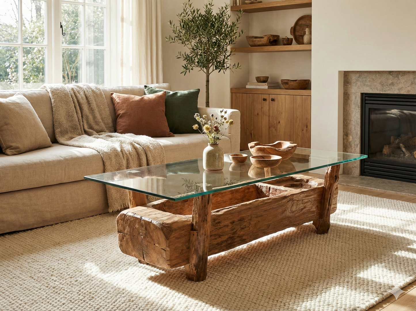 Mesas de centro colonial asiática a medida teca 18/85