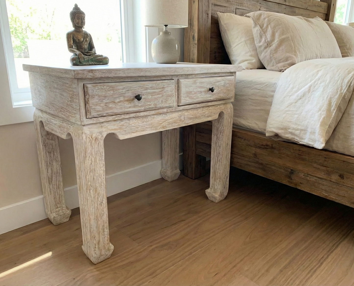 Mesilla colonial asiática a medida teca AM18/63