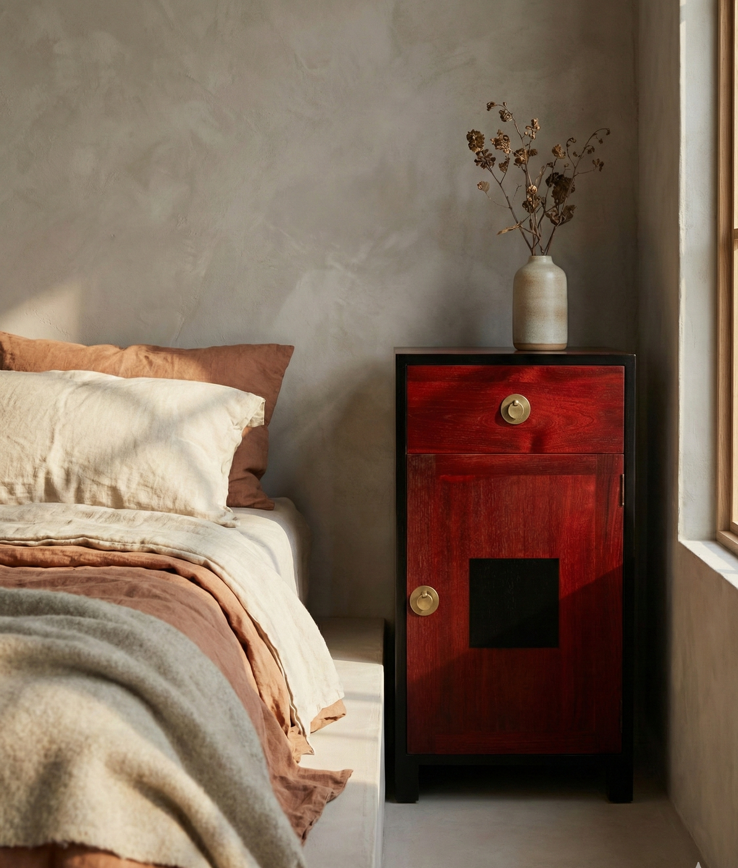 Mesilla colonial asiática a medida teca AM16/63