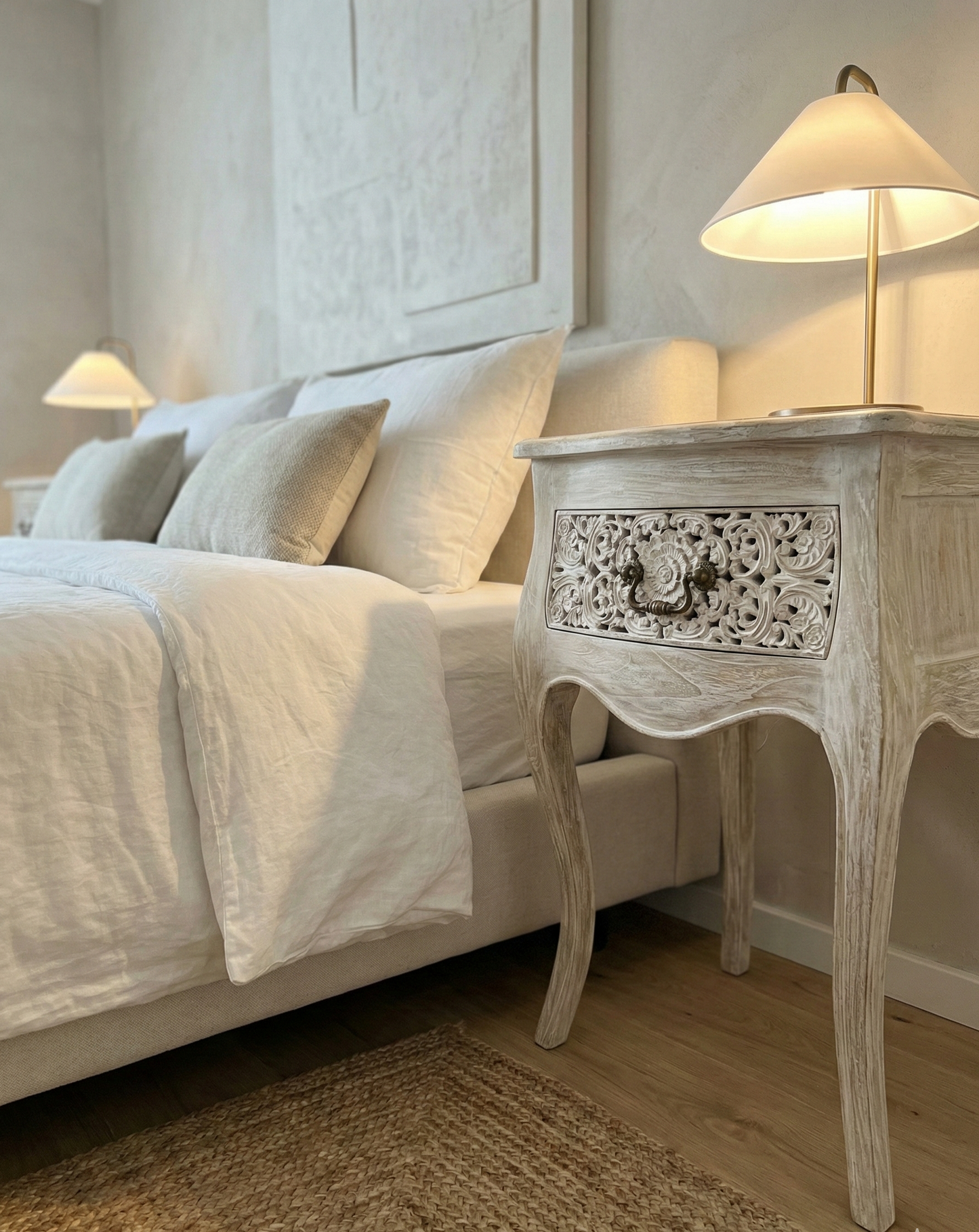 Mesilla colonial a medida tallada teca AM52/63