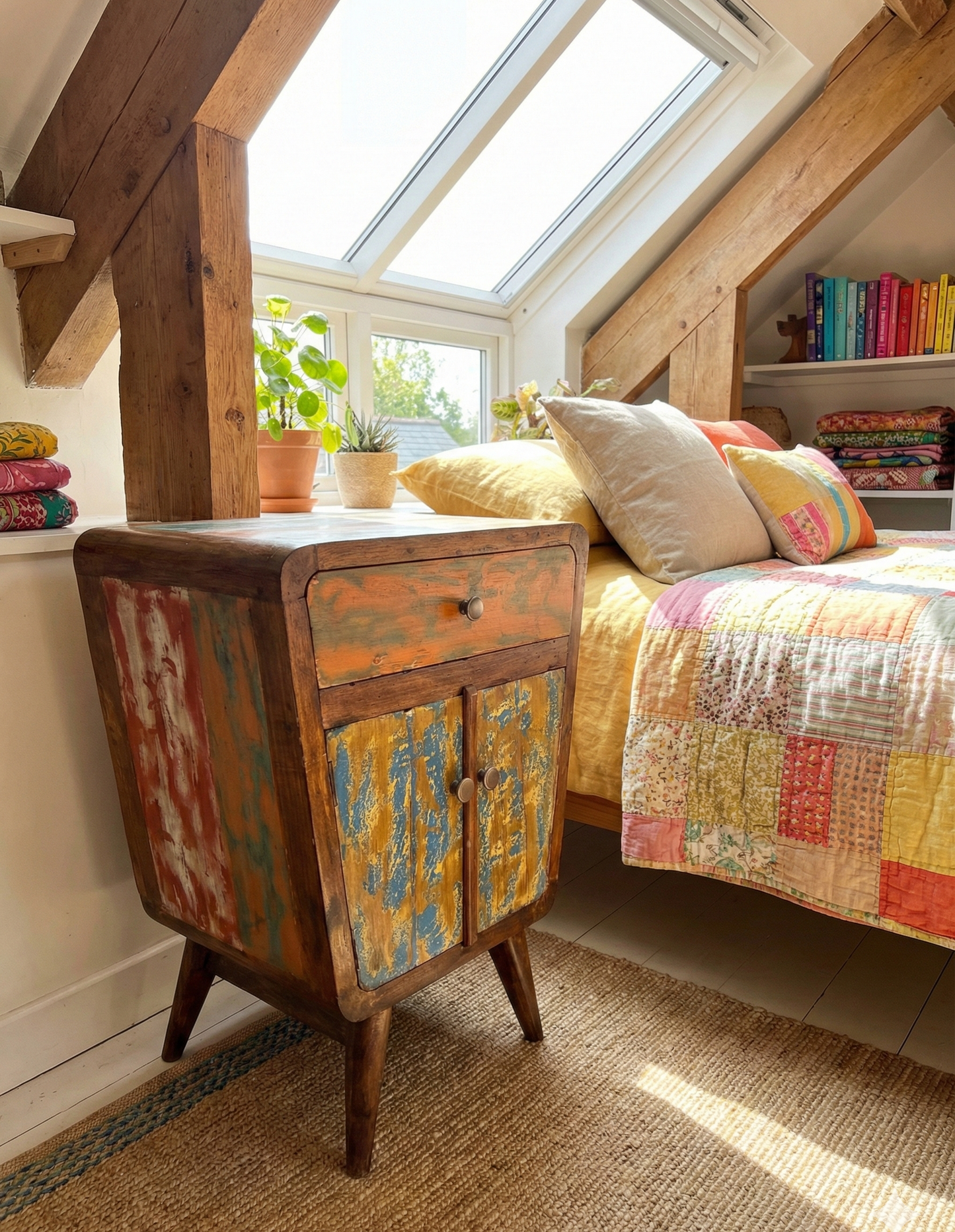 Mesilla colonial a medida teca AM38/63