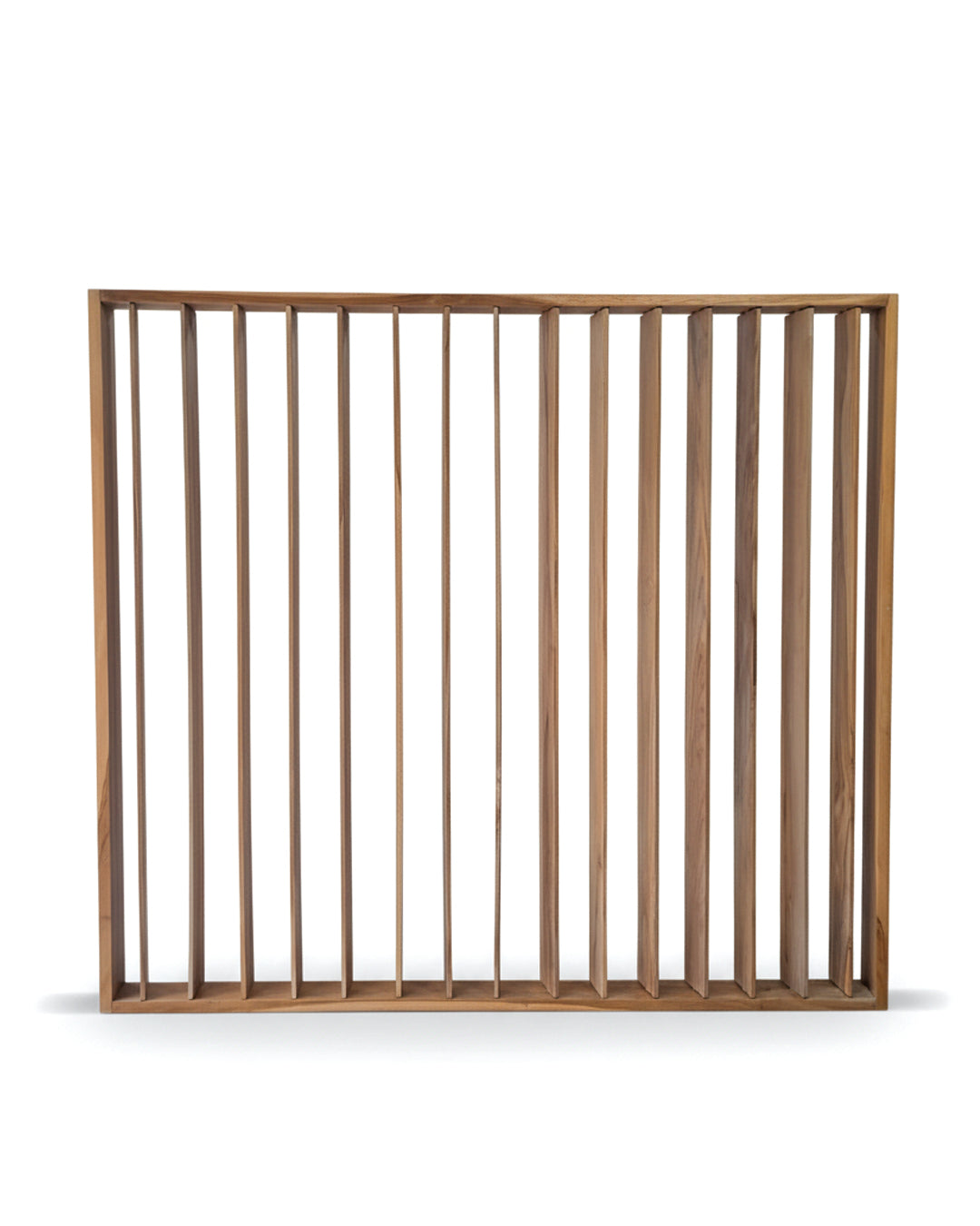 Biombo a medida de lamas giratorias en teca AM08085225