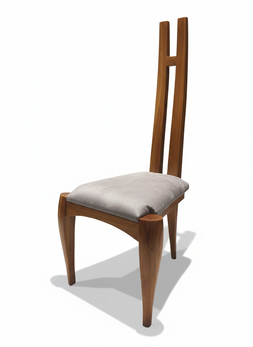 Silla de comedor estilo asiático en madera de teca - AM-13699