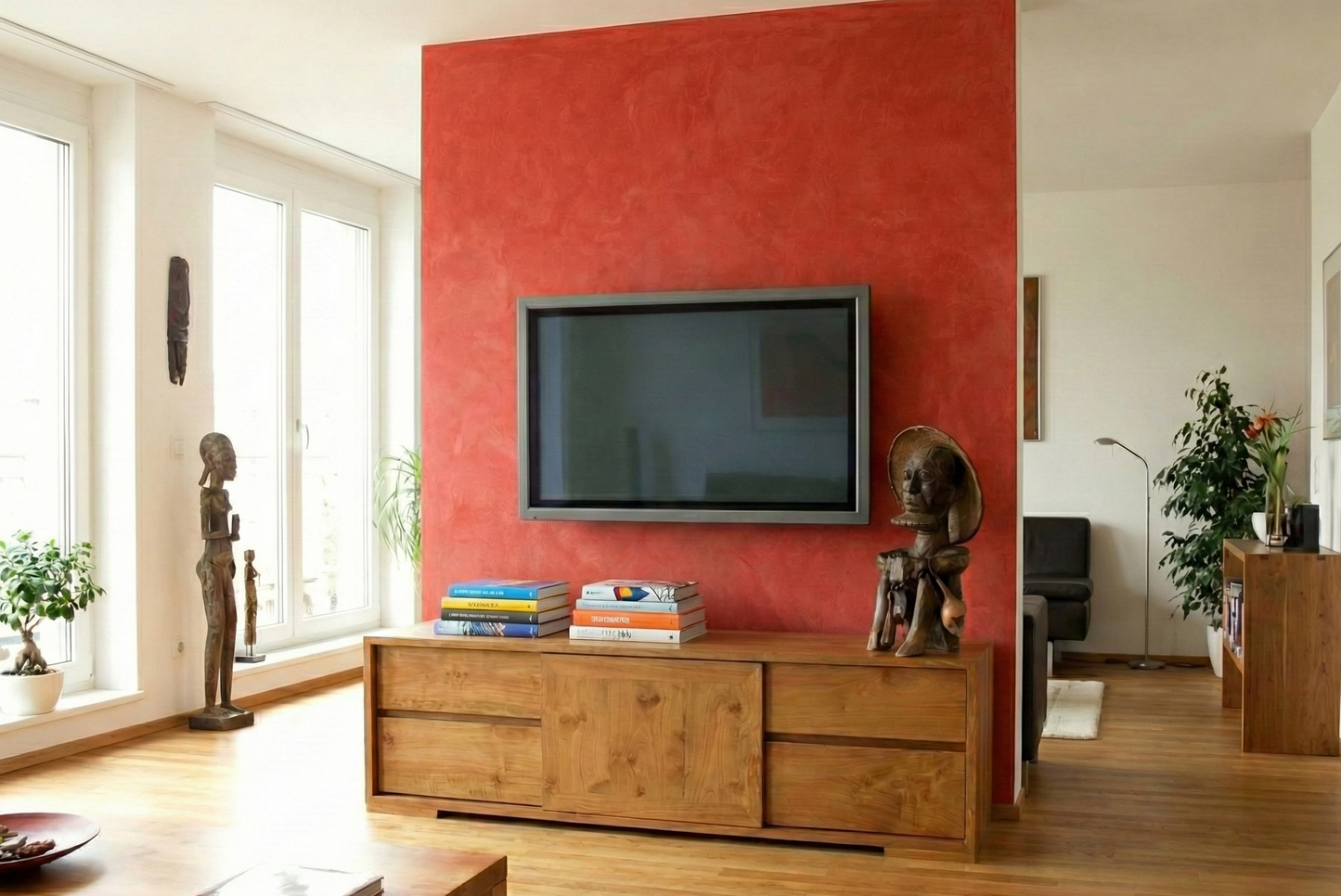 Mueble TV colonial a medida teca AM43/59