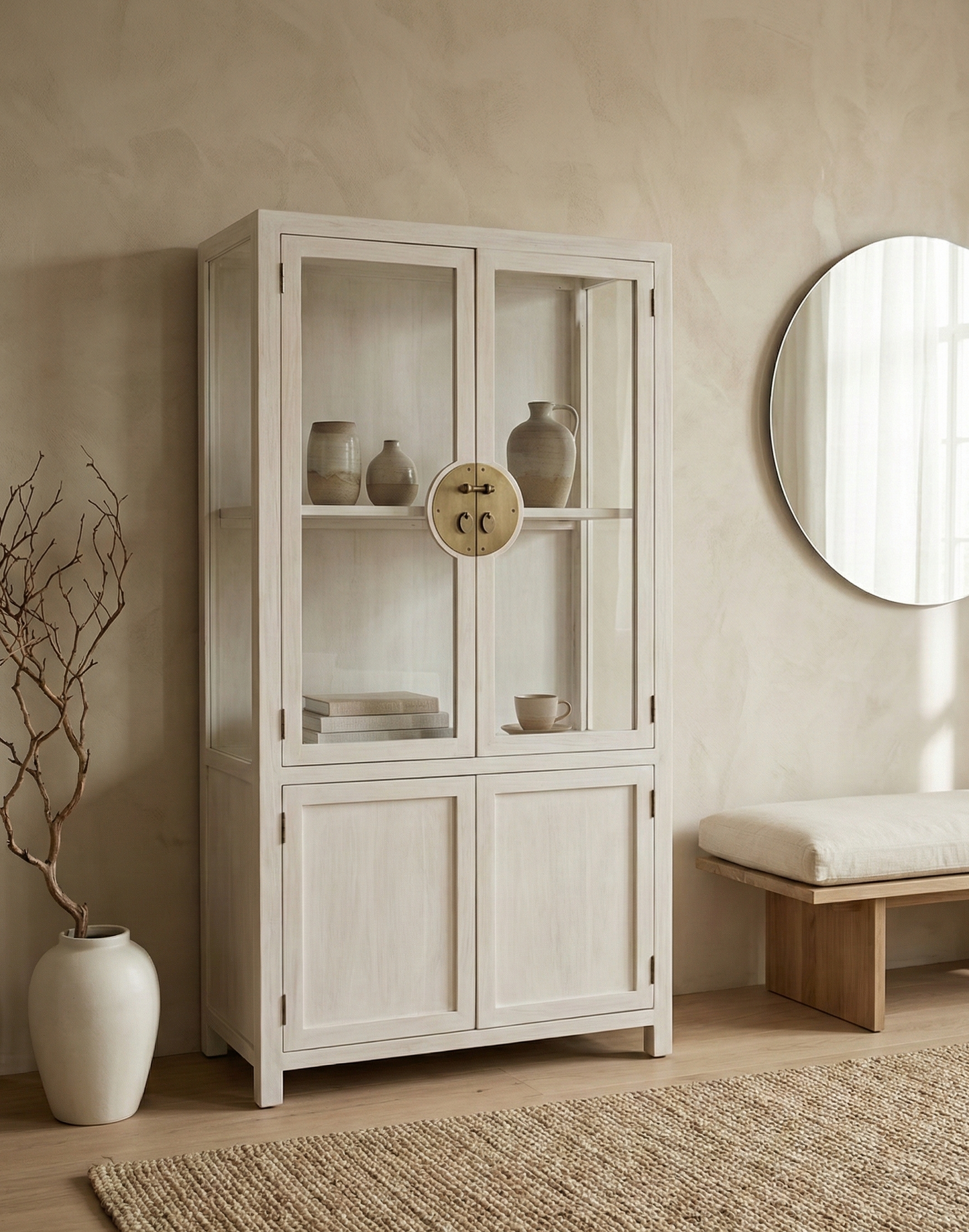 vitrina colonial a medida teca AM16092025