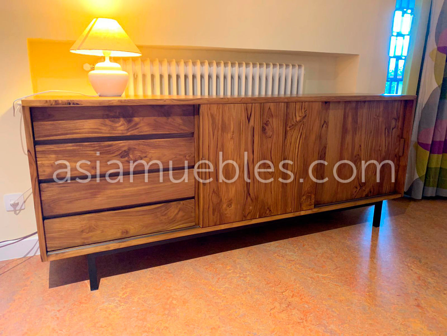 Aparador a medida de estilo colonial-asiático - AM-14172