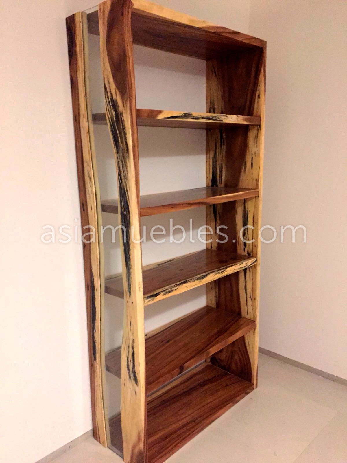 Librería en madera maciza de Suar a medida - AM-14503