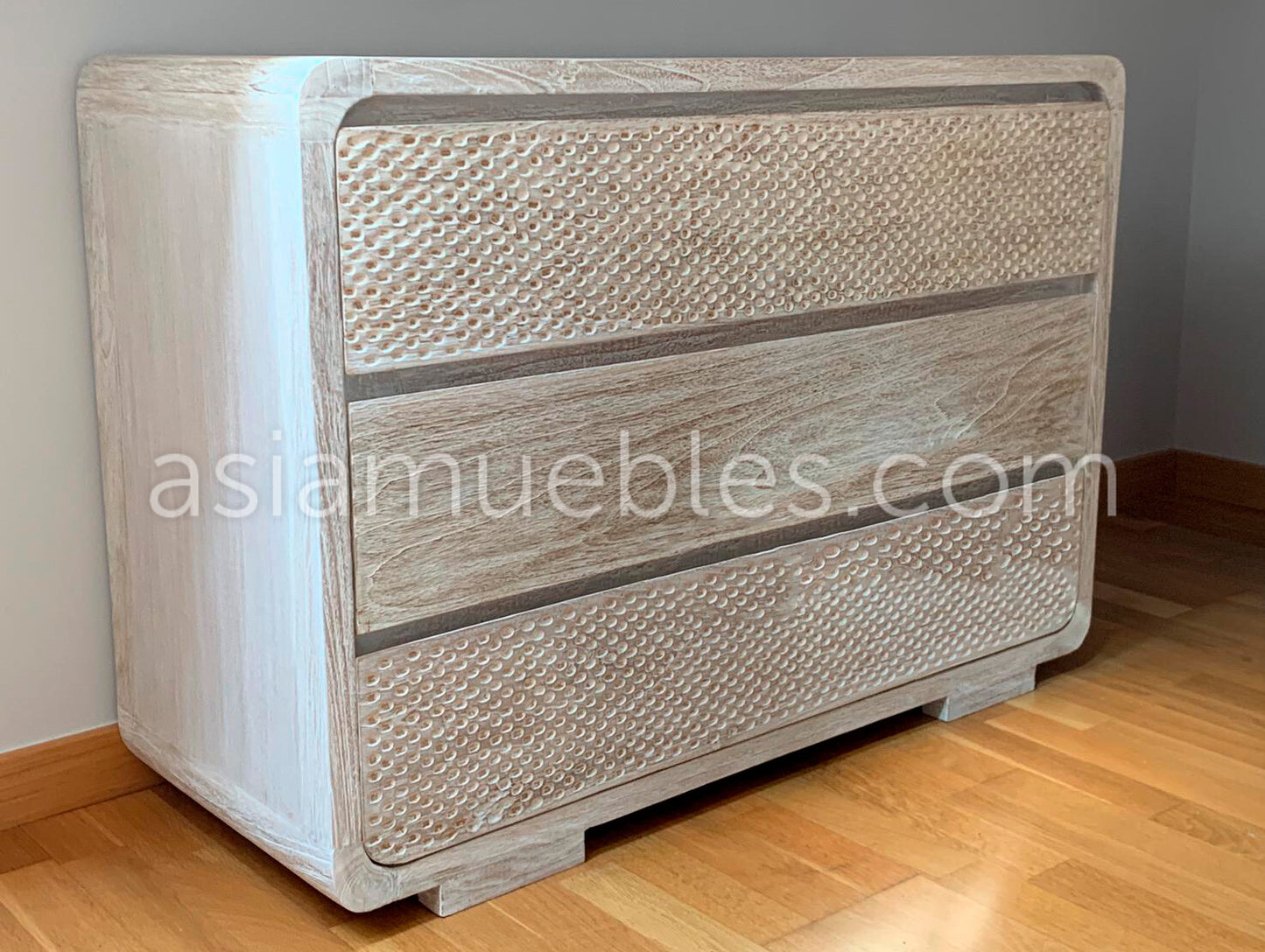 Cómoda en madera de teca a medida AM-20242