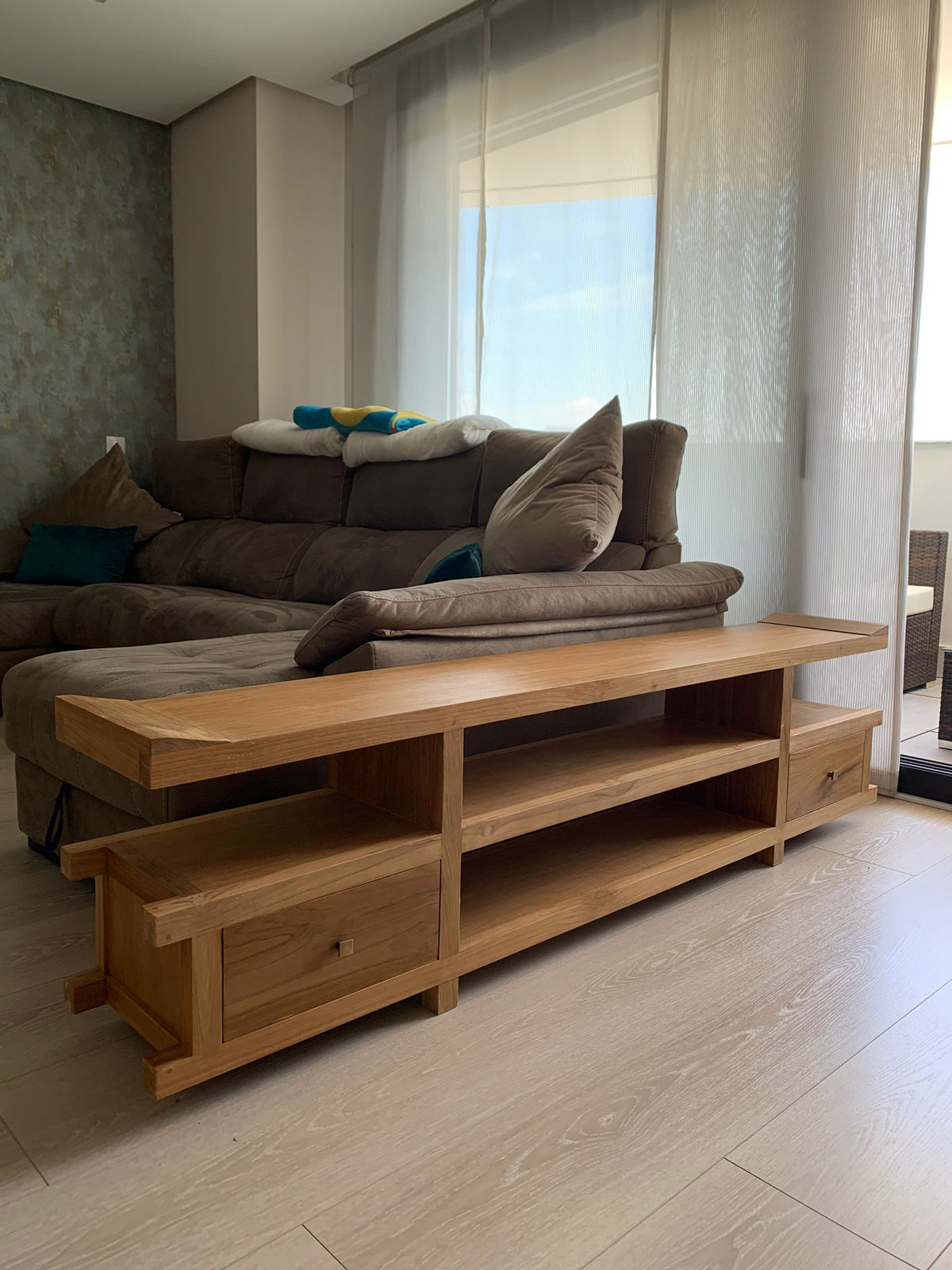 Muebles TV de madera natural