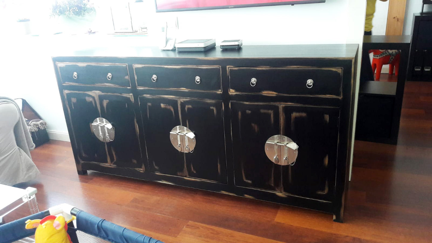 Aparador a medida estilo asiático en madera de teca AM202109281323