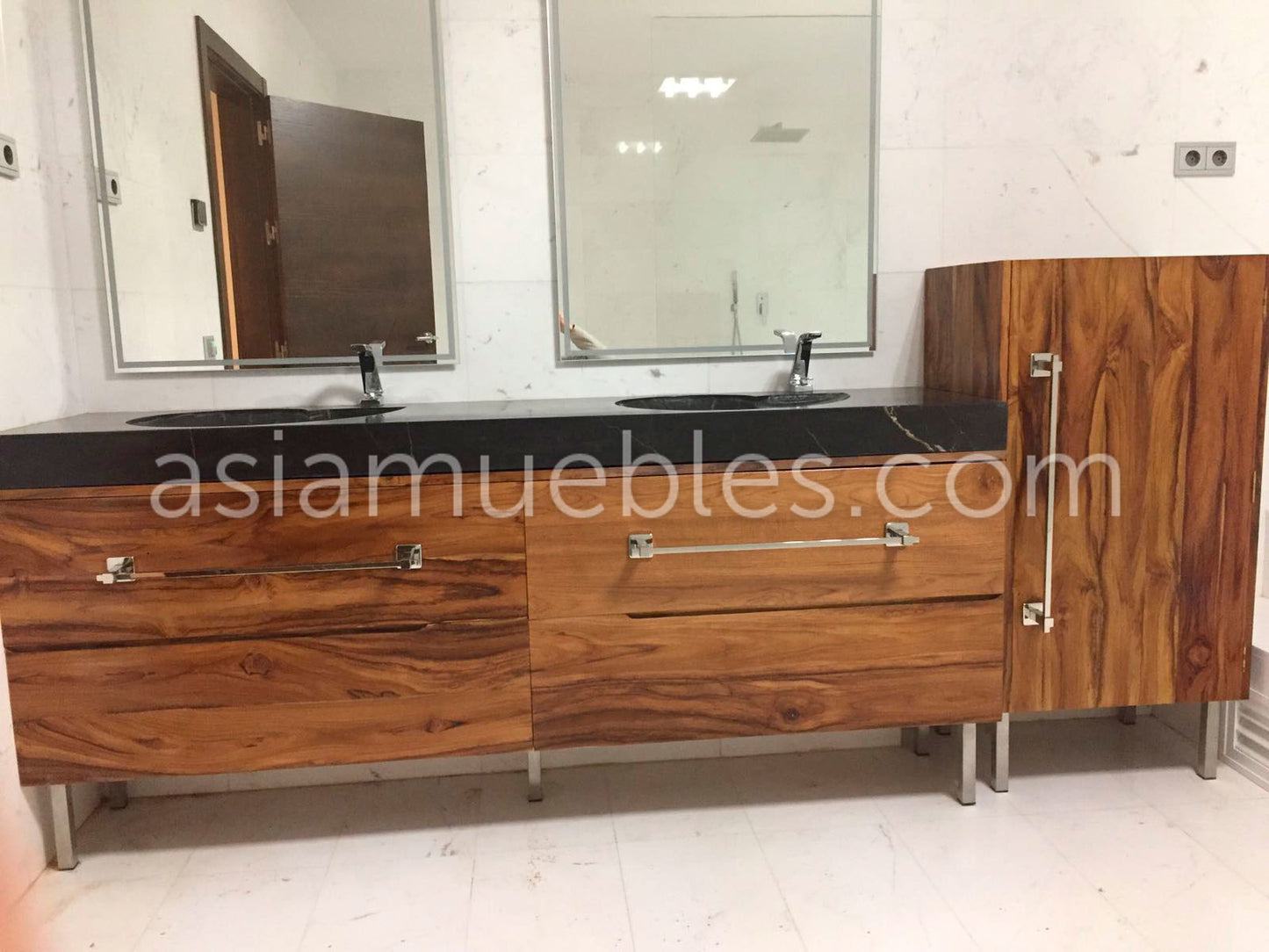 Mueble de Baño colonial-asiático de estilo moderno en TECA AM-21182