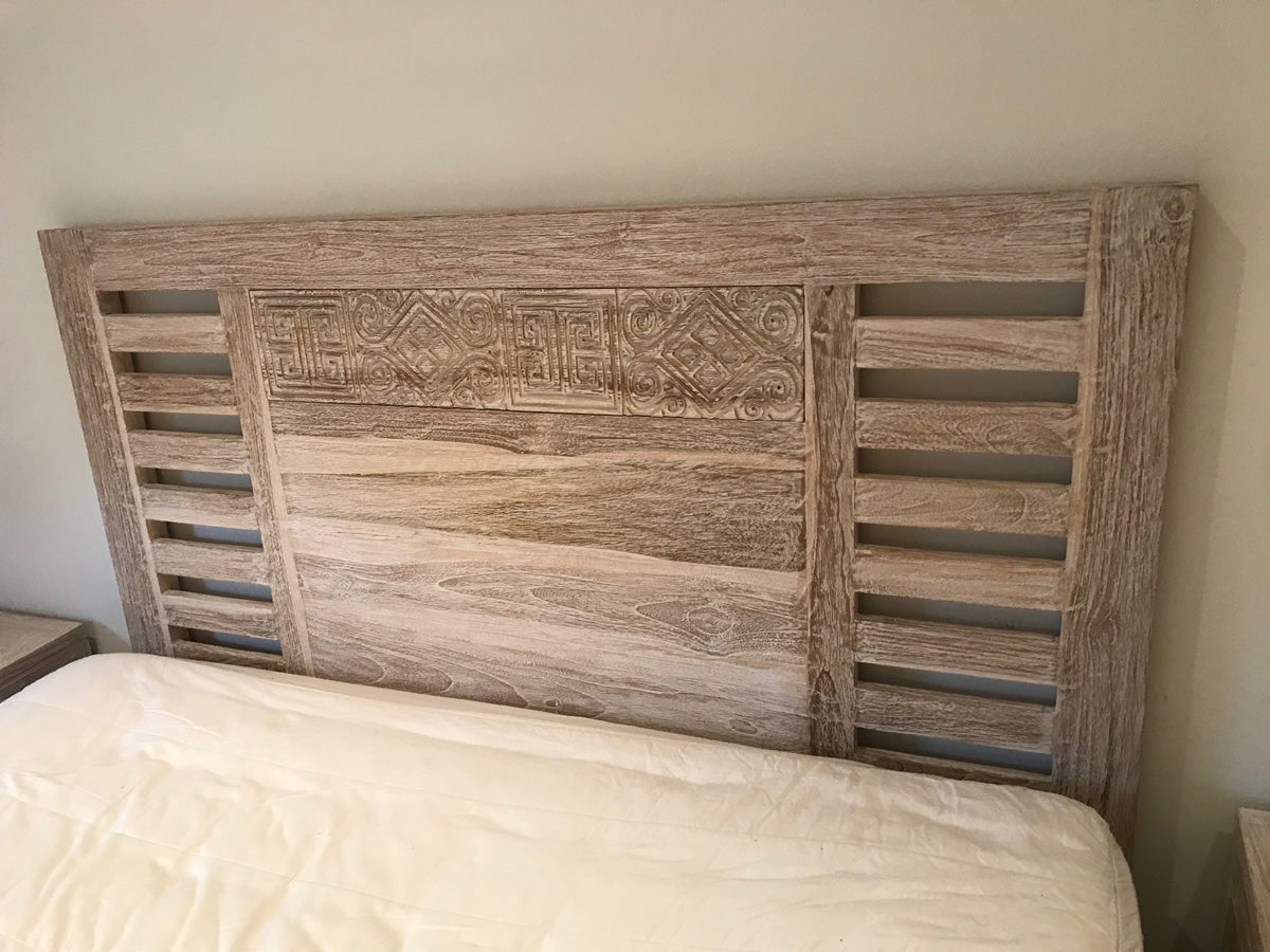 Cabecero de cama tallado en teca artesanalmente AM202205060936