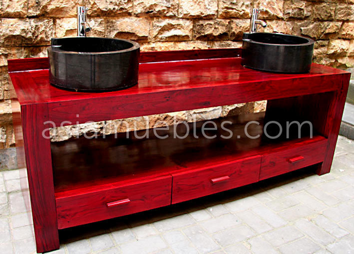 Mueble de baño colonial-asiático teca 04/26