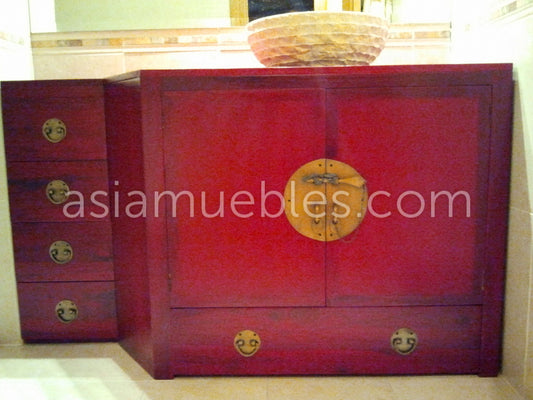 Mueble de Baño colonial-asiático fabricado artesanalmente en TECA 05/26