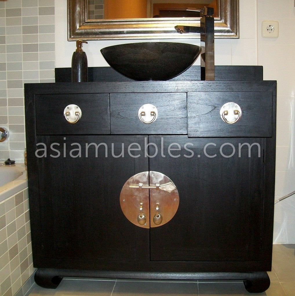 Mueble de Baño colonial-asiático fabricado artesanalmente en TECA 08/26