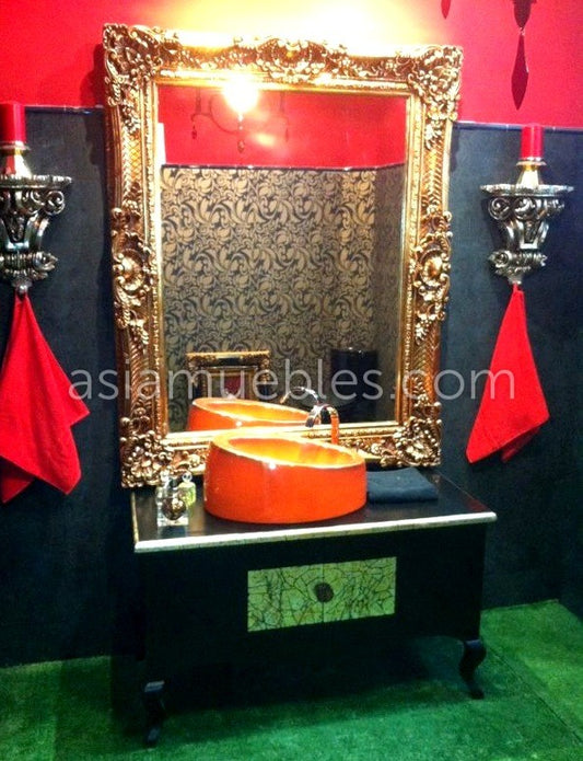 Mueble de Baño estilo asiático-colonial fabricado artesanal en TECA 23/26
