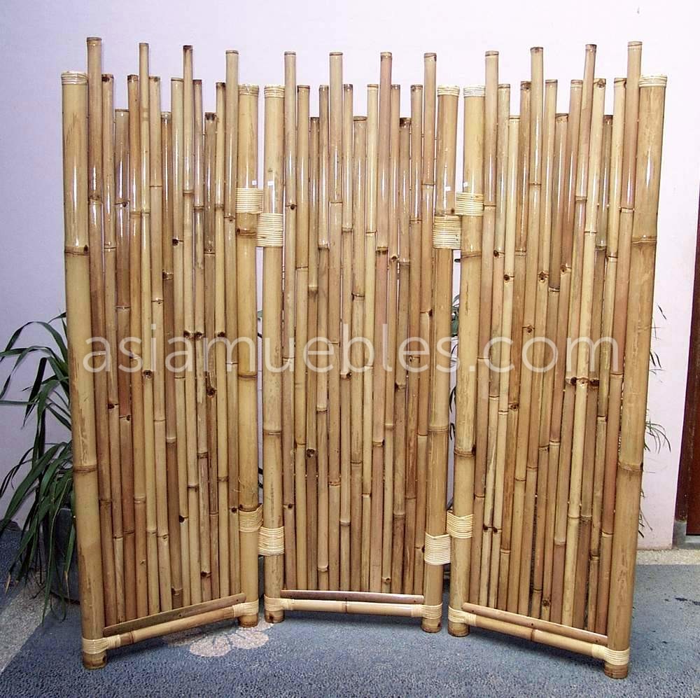 Biombo de madera y Fibra rombos - Campoloco Muebles y Decoración