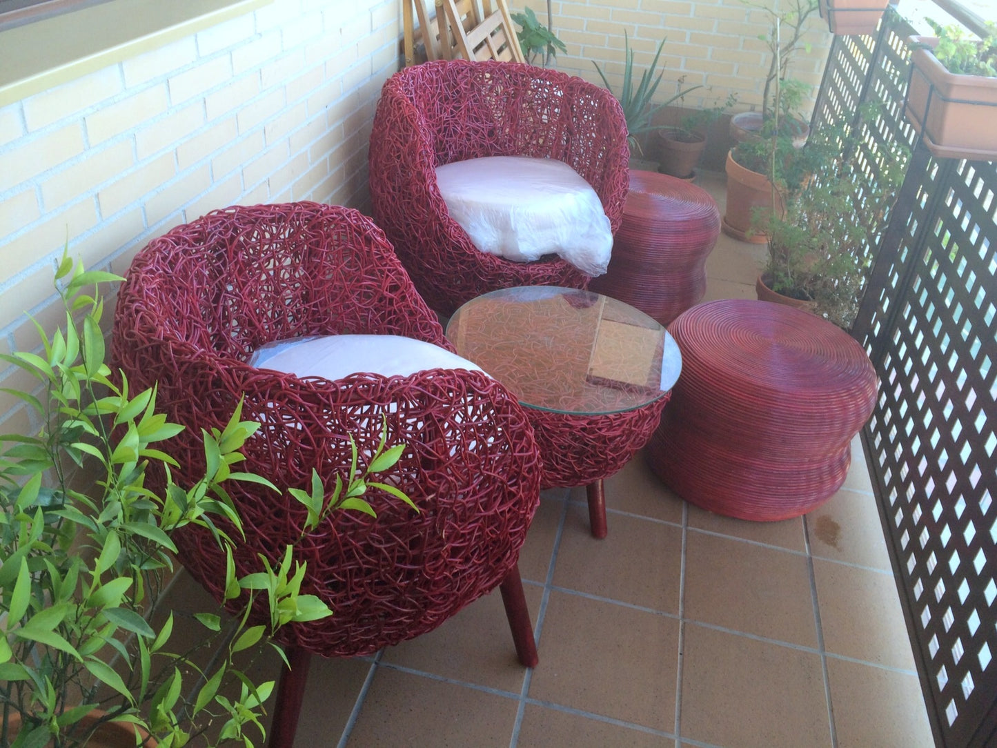 Muebles de jardín fibras naturales